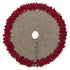 Overlapping Flowers Christmas Tree Skirt - natural with red - 60" - ARCADIA HOME